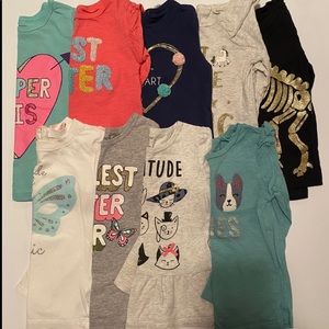 Bundle of 9 long sleeve carters tops like new 3T